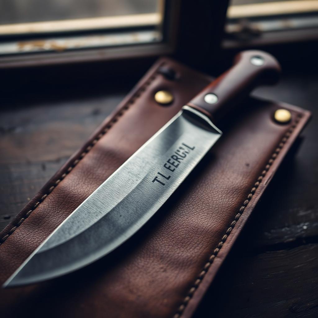 The Skinner — Damascus · Cocobolo · Veg-tan